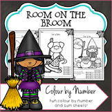 Color by Number, Halloween Room on the Broom Inspired