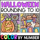 Color by Number - Halloween Rounding to the Nearest 10