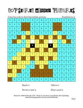 Color by Number Hidden Picture Giraffe by Top Secret Worksheets | TpT