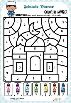 Color by Number-Islamic Theme by HelloKids | TPT