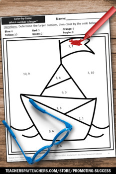 Download Color by Number Kindergarten Coloring Pages Comparing Numbers Worksheets SPS