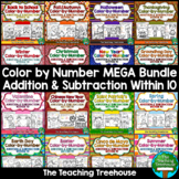 Color by Number MEGA Bundle, Addition & Subtraction Within 10
