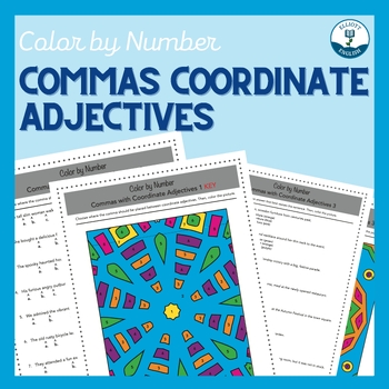 Preview of Color by Number: Mastering Coordinate Adjectives - A Fun Grammar Activity Bundle
