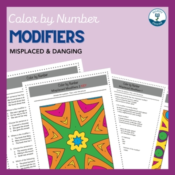 Preview of Color by Number: Mastering Modifiers - A Fun Grammar Activity Bundle