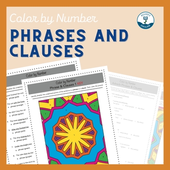Preview of Color by Number: Mastering Phrases and Clauses - A Fun Grammar Activity Bundle