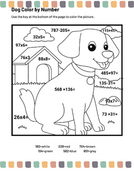 Color by Number Math Facts by You've Got This | TPT