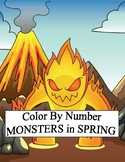 Color by Number Monsters in Spring 1st-3rd Grade