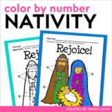 Color by Number Nativity