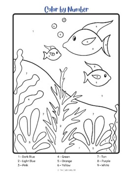 Ocean Color by Number Pages  Woo! Jr. Kids Activities