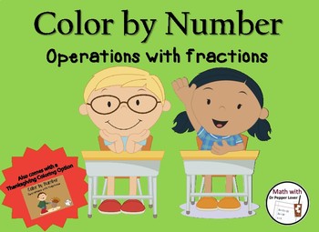 Preview of Color by Number :  Operations with Fractions