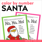 Color by Number Santa