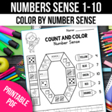 Color by Number Sense Fluency Math Kindergarten Morning Wo