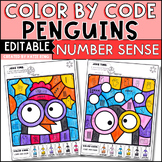 Penguin Math Color by Number Sense Activities