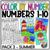 Color by Number Sheets | Color by Code Summer