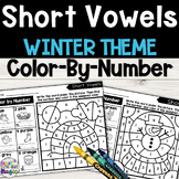 Color by Number Short Vowels WINTER THEME