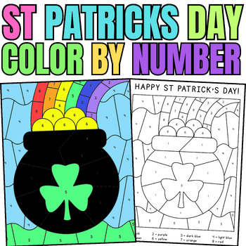 Color By Number , Sight Word - St. Patrick's Day Craft Activities 