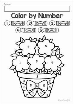 Color by Number Spring by Lavinia Pop | Teachers Pay Teachers