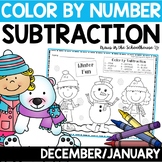 Color by Number Subtraction | Winter December and January 