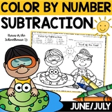 Color by Number Subtraction Facts June and July