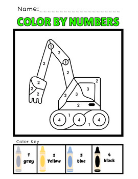 Color by Number Transportation Vehicles Worksheet - Fun and Educational ...