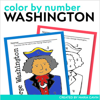 Preview of Color by Number Washington