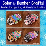 Winter Math Crafts | Color by Number Christmas Crafts | Wi