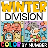 Color by Number - Winter Division Facts Practice