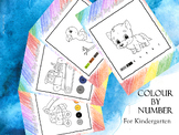 Color by Number Worksheet for kindergarten