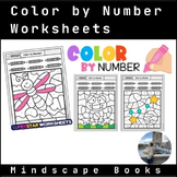Color by Number Worksheets for Kindergarten