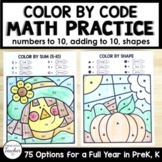 Color by Number Yearlong PreK and K Math Set - Numbers - A