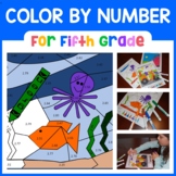 Color By Number 5th Grade Math Facts | Color by Decimals a