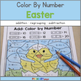 Easter Color by Number Math Activities with Addition and S
