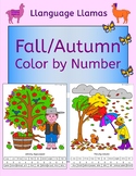 Color by Number - fun Fall / Autumn pictures for elementar