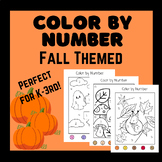 Color by Number in the Fall Coloring Worksheets - Ginger Garden