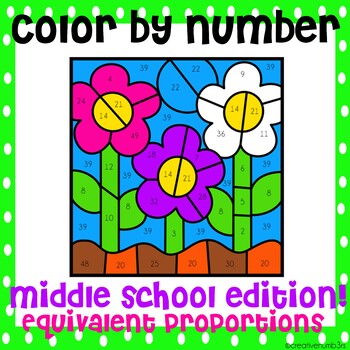 Color by Number or Code: Equivalent Proportions by Creative Numb3rs