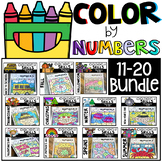 Color by Code Numbers 11-20 Seasonal Bundle | Teen Number 