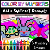 Color by Numbers Activity Worksheets - Add and Subtract Decimals