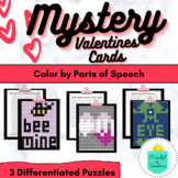 Color by Parts of Speech - Valentines Card Mystery (3 Puzz