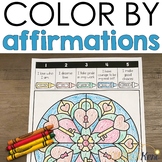 Color by Positive Affirmations Valentine's Day Counseling 