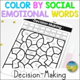 Color by SEL Words & Phrases - Decision-Making Skills Acti