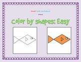 Color by Shapes:  Easy
