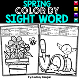 Color by Sight Word Spring Worksheet Activities for Reading