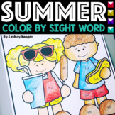 Color by Sight Word Summer Edition