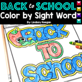 Color by Sight Word - Back to School Edition