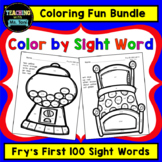 Color by Sight Word Bundle, Non-seasonal, Fry's First 100 