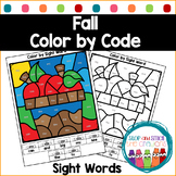 Color by Sight Word | Fall Worksheets