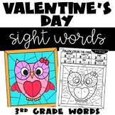 Color by Sight Word February 3rd Grade Words
