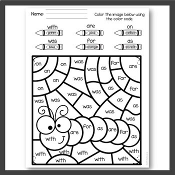 Color by Sight Word May by Teaching Superkids | Teachers Pay Teachers