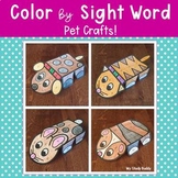 Color by Sight Word Pet Crafts | Animal Crafts