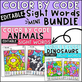 Color by Code Sight Word Practice Activities Animals and D